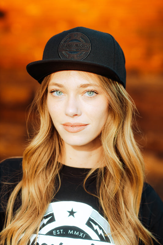 OBS CIRCLE LOGO FLAT BRIM HAT